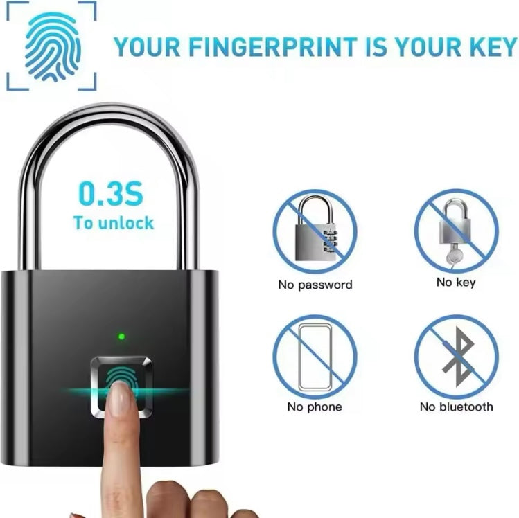 FingerSafe - (Fingeravtryckslås/Smart USB-laddning)